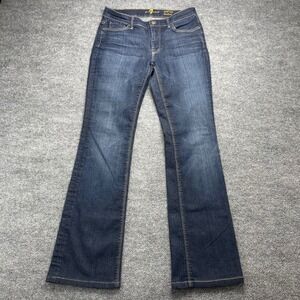 7 For All Mankind Mid Rise Bootcut Jeans Dark Wash Blue Denim 29 Made in USA